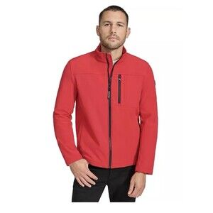 CALVIN KLEIN CK Red Large Infinite Stretch Soft Shell Jacket Men’s New CM903910